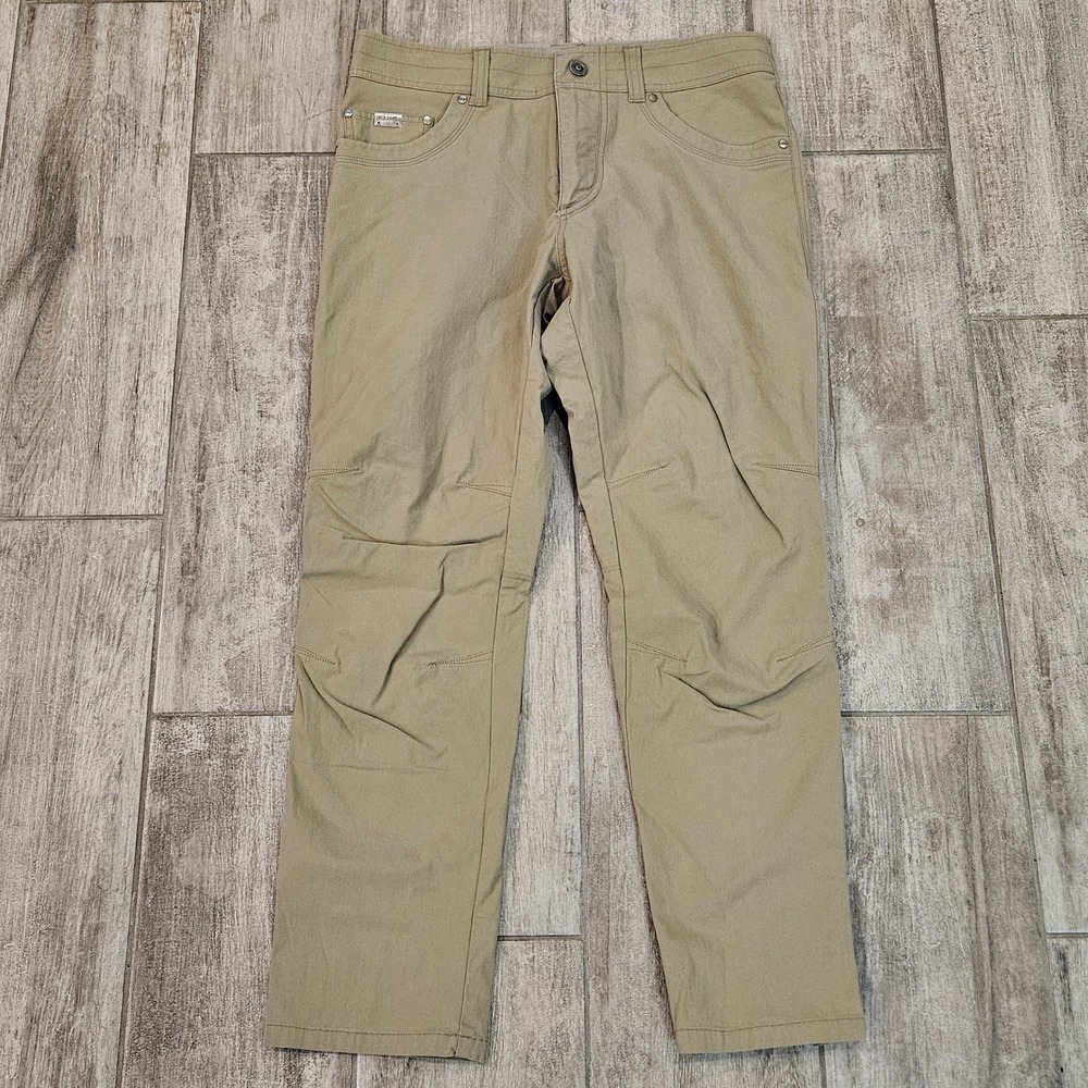 KUHL Revolvr Rogue Pants Mens Size 32x30 Khaki Tapered Stretch Hiking Tactical‎